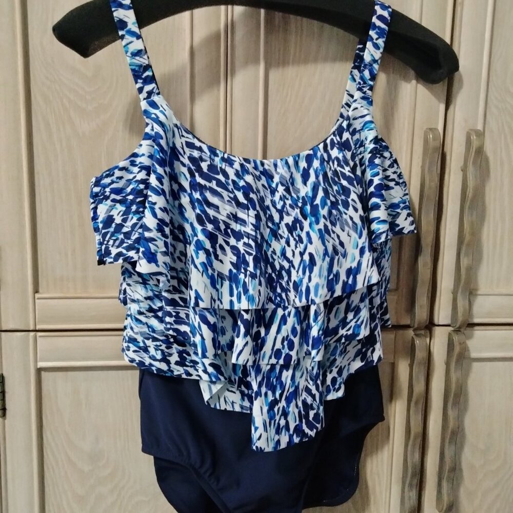 Paradise Bay Swimsuit, Lakeside, 3 Tier One Piece, NWT